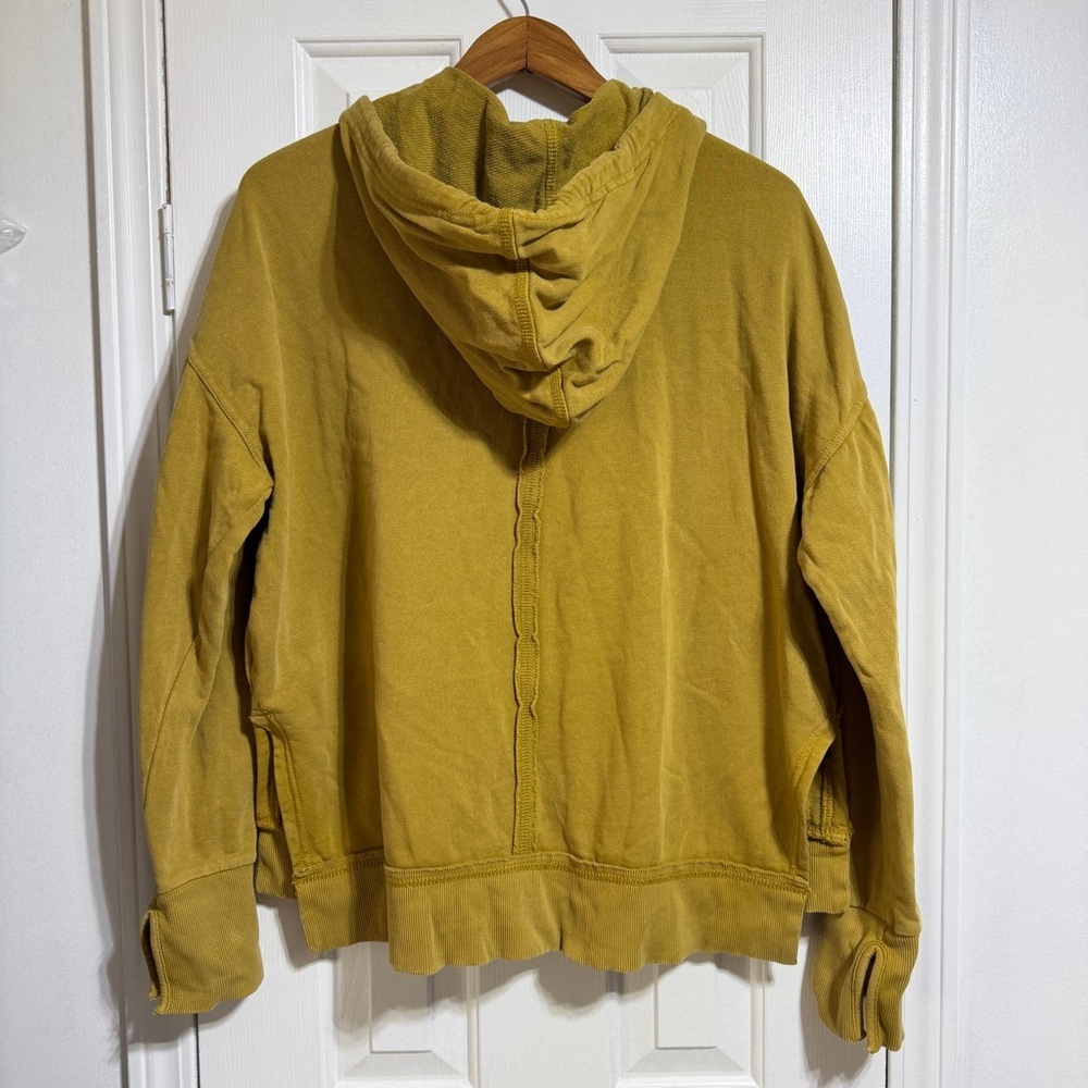 Free People FP Movement Only One Hoodie Jacket Top mustard green size Large - Picture 8 of 11